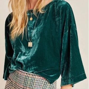 Cupcakes and Cashmere velvet blouse